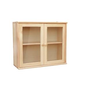 21. Szafka kuchenna sosnowa wisząca 80 II z szybą