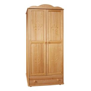 02. Szafa rzeźbiona drewniana II 2D/1S drążek