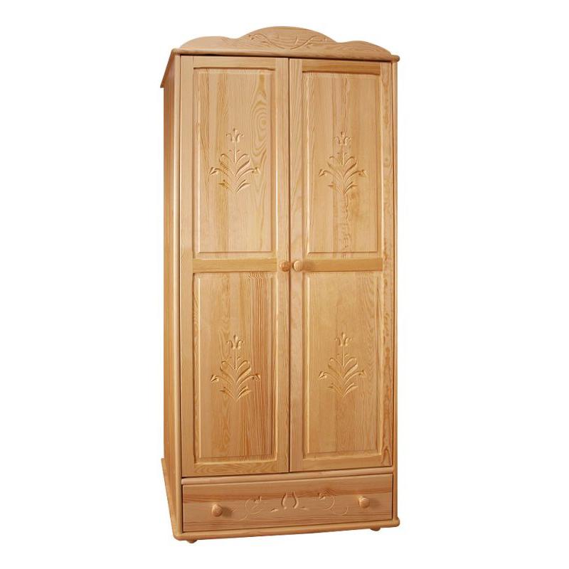 Szafa rzeźbiona drewniana sosnowa, 2 drzwiowa, szafa rzeźbiona góralskie wzory
