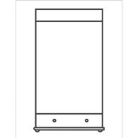 02. Szafa rzeźbiona drewniana II 2D/1S drążek