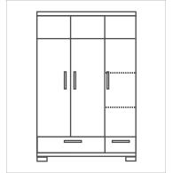 01. Szafa sosnowa Del Sol III 3D/2S
