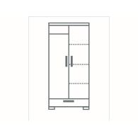 02. Szafa sosnowa Del Sol II 2D/1S dzielona