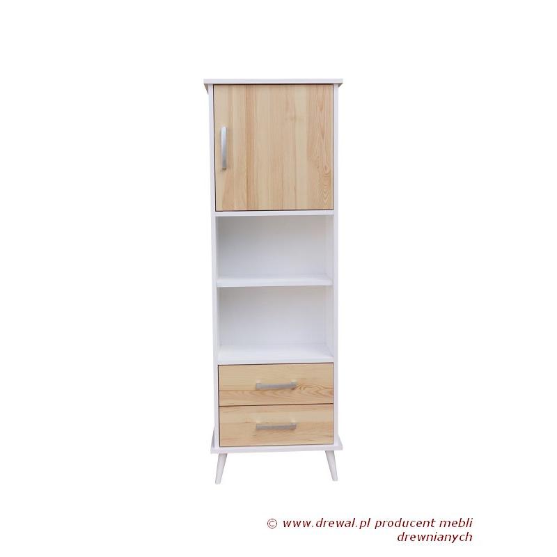 02. Regał sosnowy NORD 1D/2S
180x60x30 cm