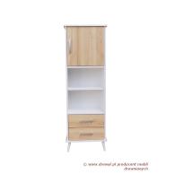 02. Regał sosnowy NORD 1D/2S
180x60x30 cm