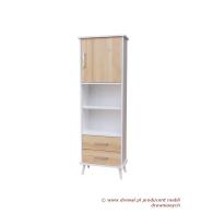 02. Regał sosnowy NORD 1D/2S