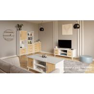 04. Stolik RTV sosnowy NORD 4S