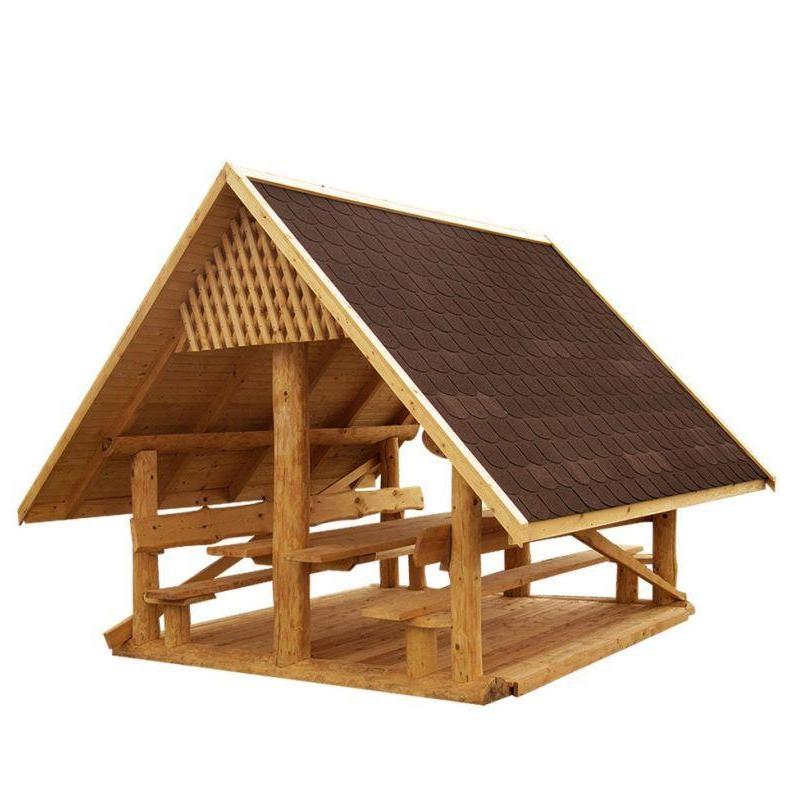 002. Altana szałas kryty gontem papowym