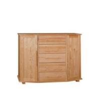 14. Komoda sosnowa BORO 2+5 wypukła