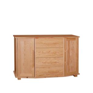 15. Komoda sosnowa BORO 2+4 wypukła