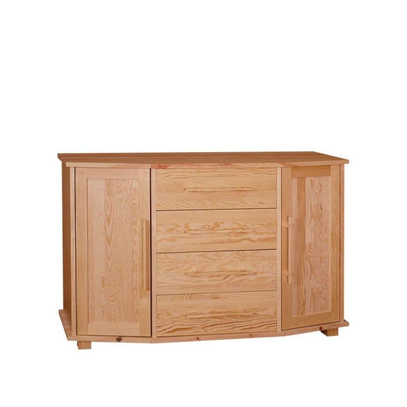 15. Komoda sosnowa BORO 2+4 wypukła