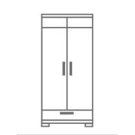 02. Szafa drewniana Del Sol II 2D/1S drążek