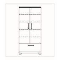 04. Witryna sosnowa Del Sol II 2D/1S