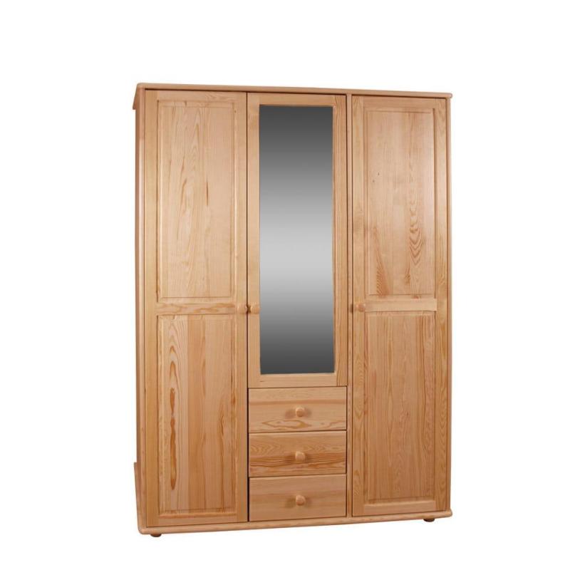 07. Szafa sosnowa III 3D/3S z lustrem
