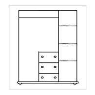 07. Szafa sosnowa III 3D/3S z lustrem