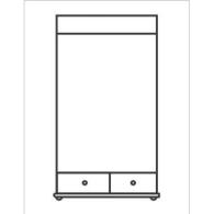11. Szafa drewniana II 2D/2S falbana drążek
