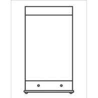 12. Szafa drewniana II 2D/1S drążek