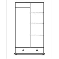 12. Szafa sosnowa II 2D/1S dzielona