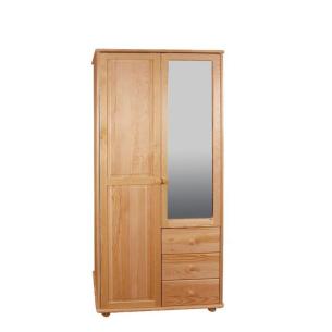 15. Szafa sosnowa II 2D/3S z lustrem