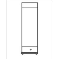 17. Szafa drewniana I 1D/1S drążek