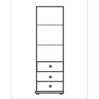 18. Szafa sosnowa I 1D/3S półki z lustrem