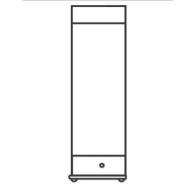 20. Szafa drewniana I 1D/1S bieliźniarka drążek