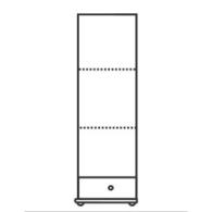 20. Szafa sosnowa I 1D/1S bieliźniarka półki