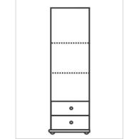 21. Szafa sosnowa I 1D/2S bieliźniarka półki