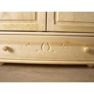 03. Szafa rzeźbiona sosnowa I 1D/1S półki