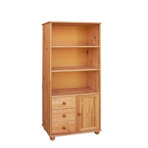 10. Biblioteczka sosnowa 1D/3S