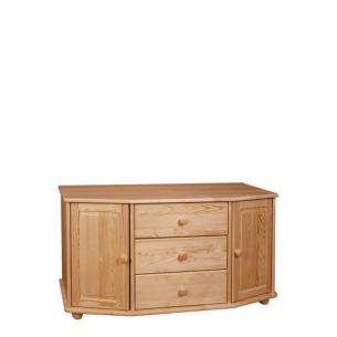44. Komoda sosnowa 2+3 wypukła