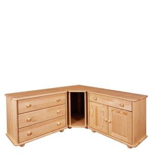 48. Komoda sosnowa rogowa 3-częściowa
