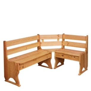 03. Ława narożna drewniana z oparciem poziomym