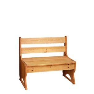 06. Ławka kuchenna sosnowa z oparciem poziomym 85x100x40