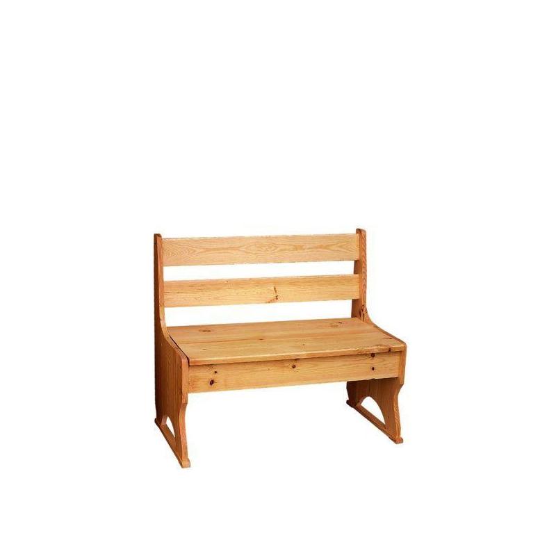 06. Ławka kuchenna sosnowa z oparciem poziomym 85x100x40