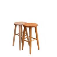 04. Taboret drewniany bukowy półbarowy
