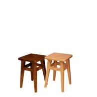09. Taboret drewniany  sosnowy kwadratowy prosty