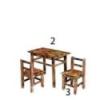 02. Stolik dziecinny wypalany+ 2 krzesełka (komplet)