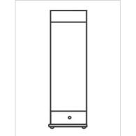 07. Szafa sosnowa BORO  I 1D/1S drążek