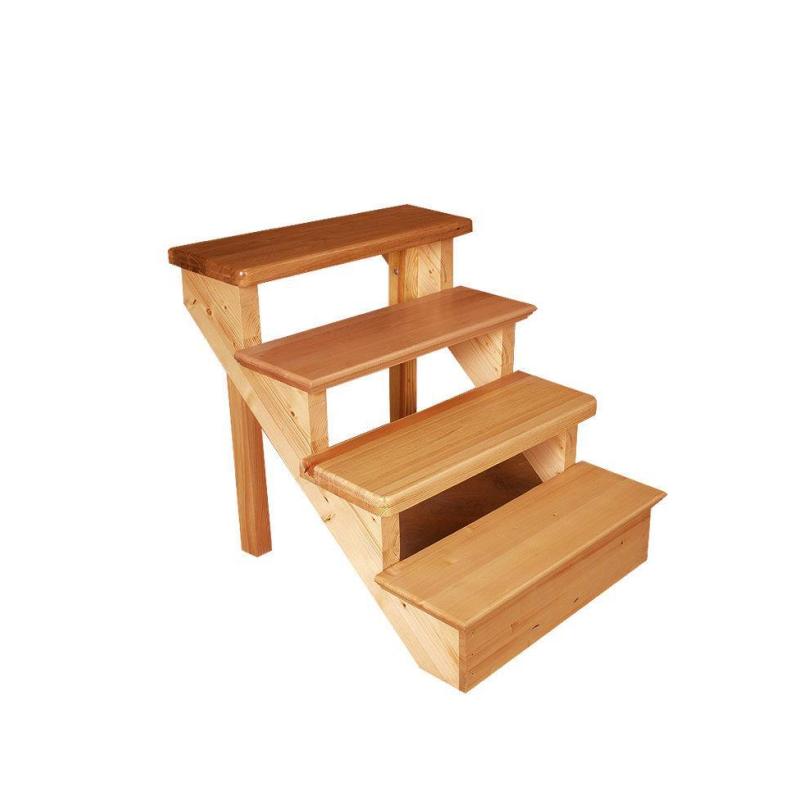 01. Stopień drewniany z podstopniem dębowy do wymiaru 100x30 cm